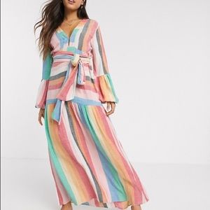 NWT Billabong x Sincerely Jules Rainbow Maxi Dress
